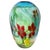 Aquamarine Murano Glass Vase with Star-Shaped Florals by Berit Johansson, 1980s For Sale - Image 18 of 18