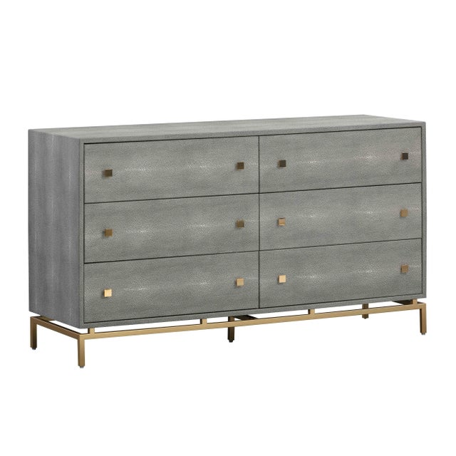 Pesce Shagreen 6 Drawer Dresser For Sale - Image 12 of 12