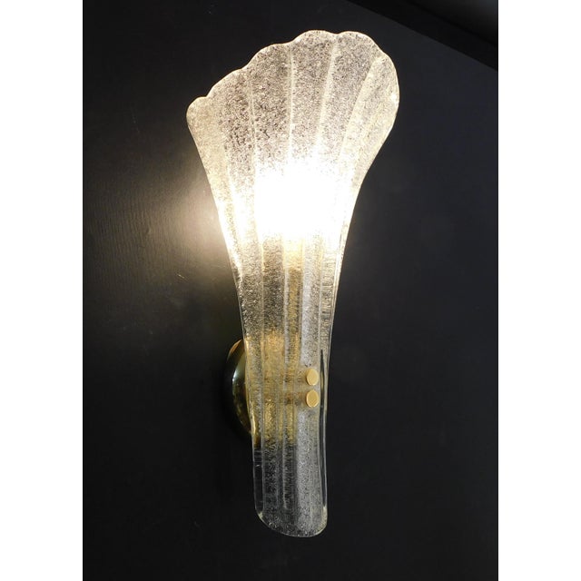 20th Century Graniglia Trumpet Sconces by Murano Due, a Pair For Sale - Image 4 of 8