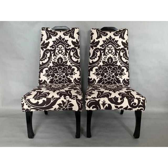 1950s Vintage High Back Decorator Chairs- A Pair For Sale - Image 10 of 10