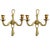 Pair of vintage brass two-light wall sconces by Andrea by Sadek. Cast to mimic twisted nautical rope, each sconce features...