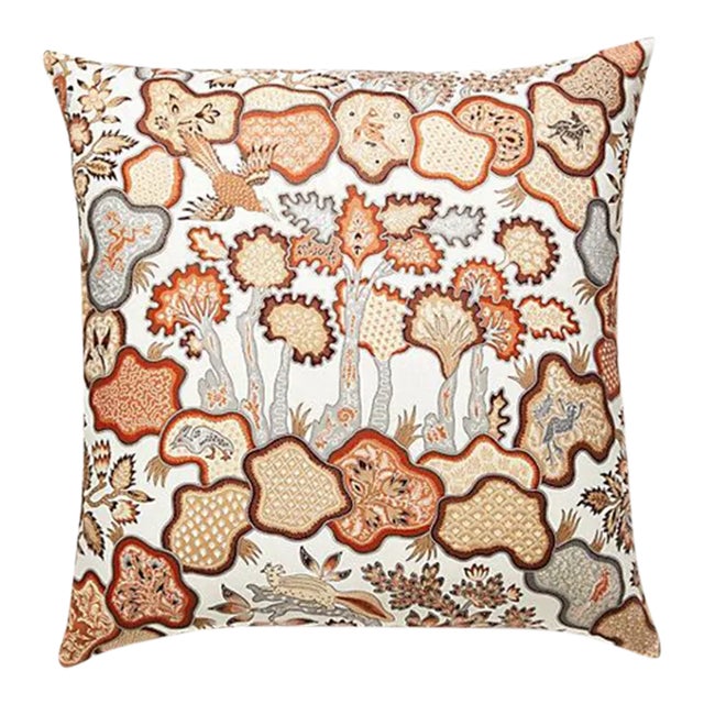 The House of Scalamandré Ziba Pillow, Cognac For Sale