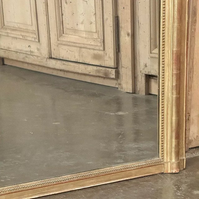 19th Century French Napoleon III Period Gilded Mirror For Sale - Image 12 of 14
