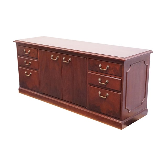 KIMBALL FURNITURE Solid Mahogany Traditional Style 72" Office Credenza 30.5" High 72" Wide 21" Deep We specialize in high...