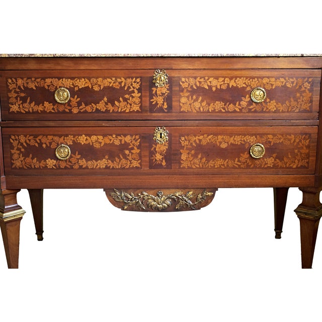 Brown Antique 18th Century Commode from J.F. Leleu, 1780s For Sale - Image 8 of 14