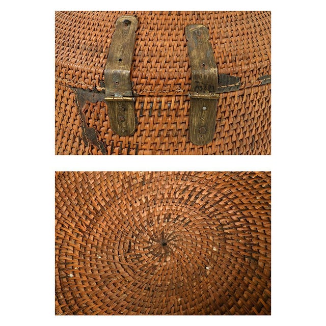 Hardware Braided Wooden Basket For Sale - Image 3 of 4