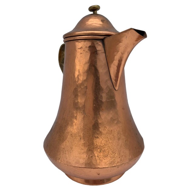 Vintage Hand Hammered Copper Tea Pot For Sale - Image 4 of 10