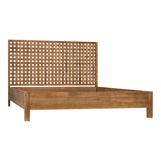 NOIR Quinnton Platform Bed, Queen, Teak For Sale