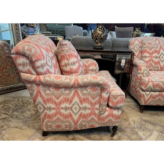 2010s Kravet English Arm Lounge Chairs, a Pair For Sale - Image 5 of 17