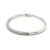 Metal 18K White Gold 3.7 Carat Round Cut Micro Pave Natural Diamond Bangle Bracelet For Sale - Image 7 of 8
