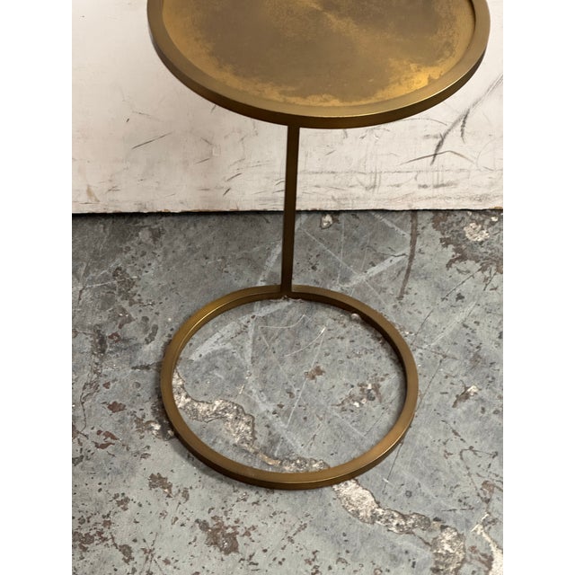 Restoration Hardware 1930s Martini Round Side Table For Sale In San Francisco - Image 6 of 12