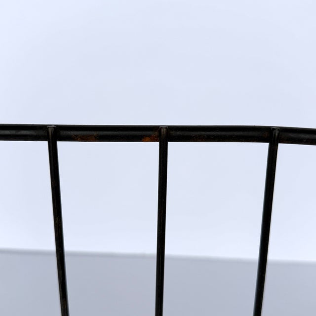Tony Paul Magazine Rack Wrought Iron Wood Ball Feet For Sale - Image 10 of 12
