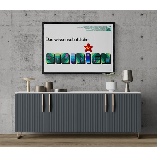 Das wissenschaftliche sibirien – 1977 – original vintage science exhibition poster – mid-century modern – 98.5x68 cm this...