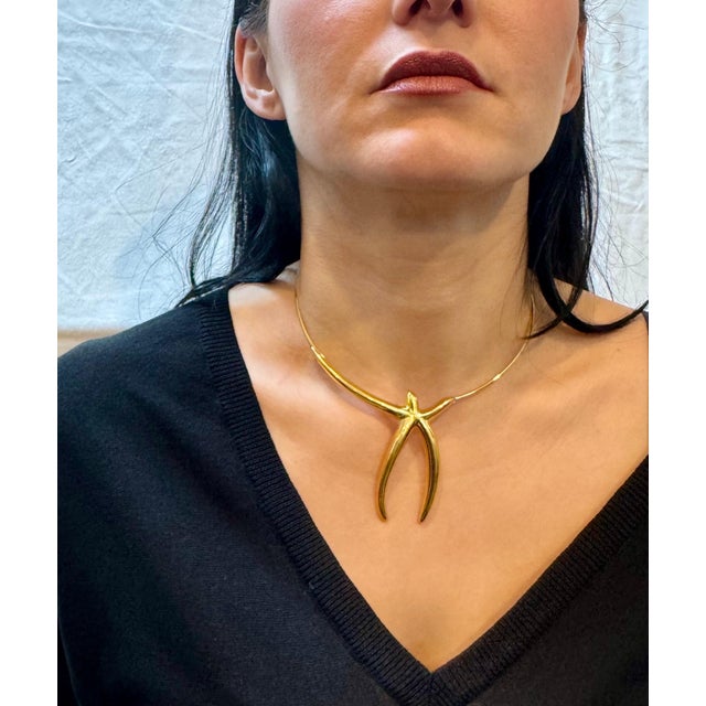 Tiffany & Co Elsa Peretti Vintage Choker/ Necklace, 18K Yellow Gold 49 gm For Sale - Image 11 of 18