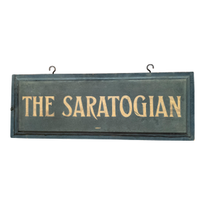 Early 20th Century Double Sided "The Saratogian" Saratoga Newspaper Sign