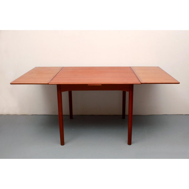 Wood Vintage Extendable Square Dining Table in Teak from Sigh & Søns Møbelfabrik, 1965 For Sale - Image 7 of 17