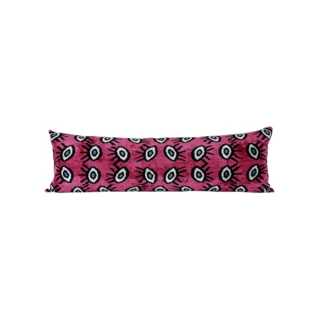 Ikat Eye Lumbar Pillow Cover - Set of Three 16'' X 24'' 16'' X 48'' For Sale In New York - Image 6 of 11