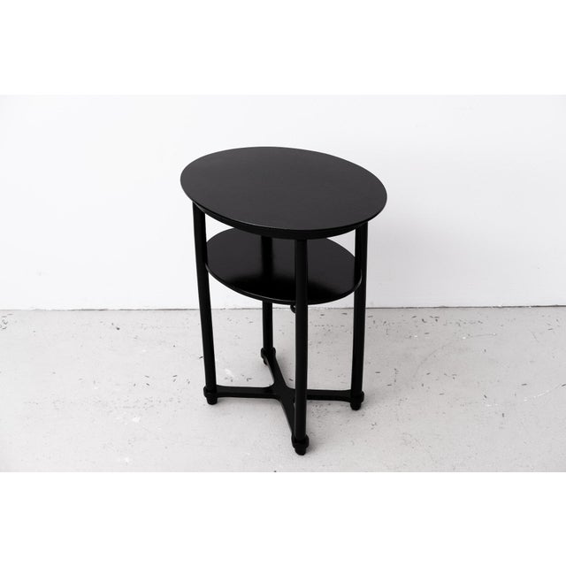 Small Art Nouveau Black Bentwood Side Table in the style of Josef Hoffmann, 1915 For Sale - Image 4 of 18