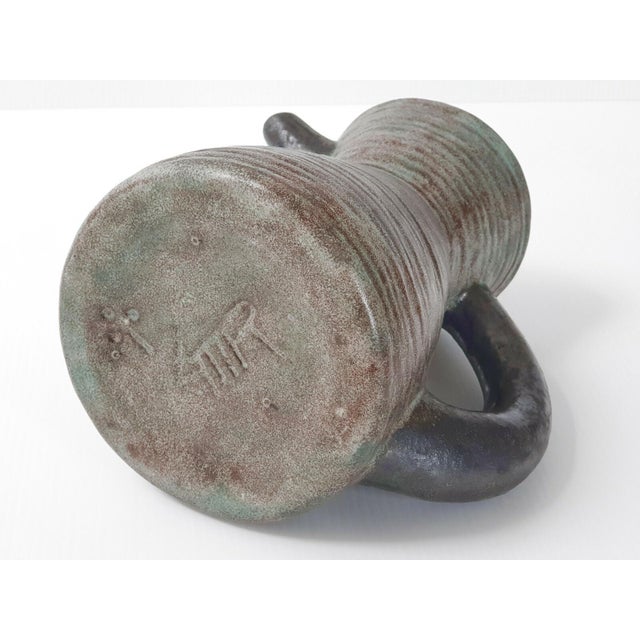 Vintage French Ceramic Stoneware Pitcher from LMR, 1950-1960 For Sale - Image 6 of 7