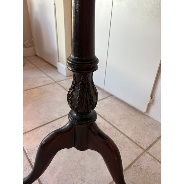 Vintage Tripod Pie-Crust Accent Table In the Manner of Chippendale This elegant vintage tripod accent table was selected...
