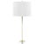 Mid-Century Modern Glass and Brass Table Lamp For Sale