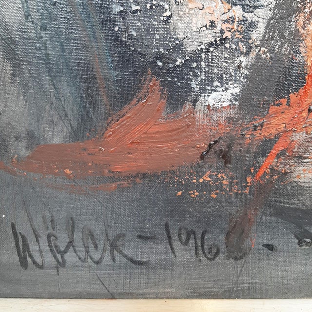 Preben Wölck, Composition, 1966, Oil on Canvas For Sale - Image 4 of 17