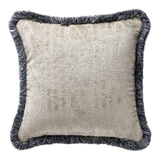 The House of Scalamandré Sweater Pillow, Greige For Sale