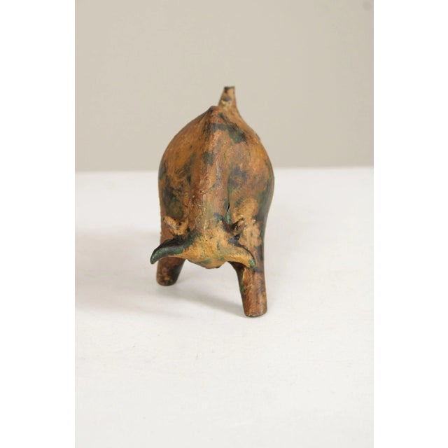 Mid 20th Century Mid Century Modern Cast Iron Bull Sculpture For Sale - Image 5 of 12