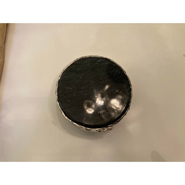 2000 - 2009 Charging Stallions Stainless Surround Cork Marble Wine Coaster For Sale - Image 5 of 9