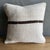 Creamy white hemp rug pillow with stripes. Soft hand, linen blend backing with zipper closure. Spot cleaning is...