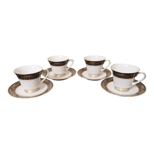 1980s 8 Sets of Noritake Legacy Grenoble #3392 Teacups and Saucers