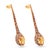 Modern Vintage Citrine Diamond Ruby 18k Yellow Gold Drop Earrings, Pair For Sale - Image 3 of 5
