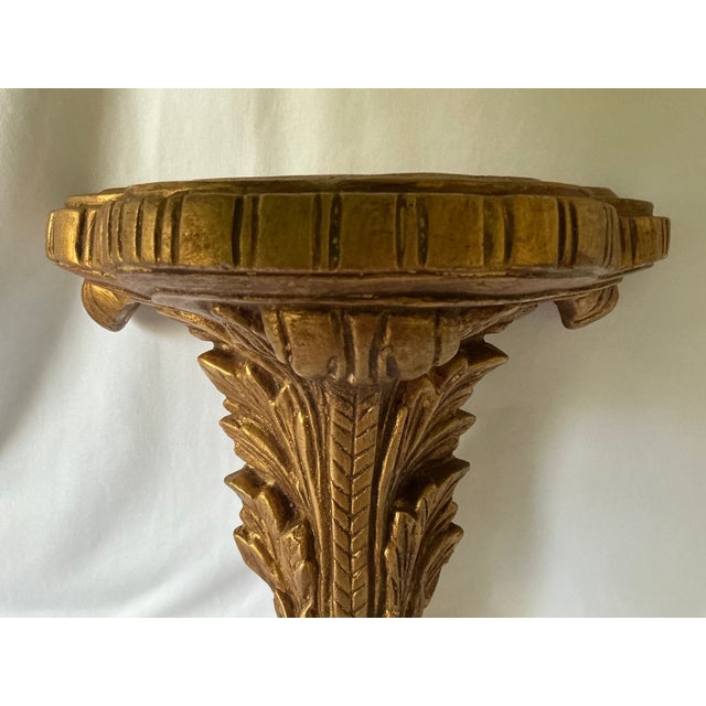 Vintage Mid Century Neoclassical Gold Gilt Wall Bracket, Made in Mexico For Sale - Image 4 of 13