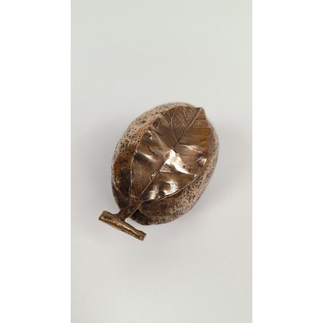 Sculptural Amalfi Coast Lemon Paperweight in Cast-Brass, 1970s For Sale - Image 10 of 18