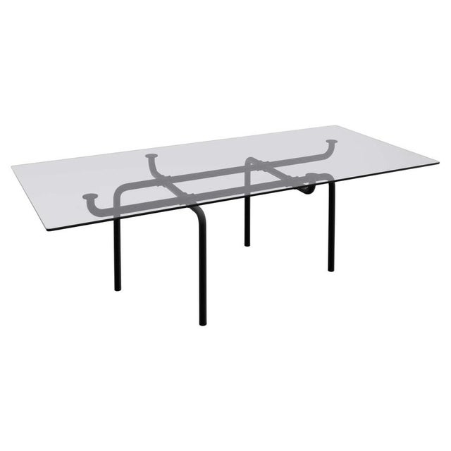 Edison Dining Table by Vico Magistretti for Cassina in Glass & Steel For Sale - Image 14 of 14