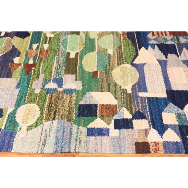 Nazmiyal Collection Vintage Swedish Style Kilim Runner Rug For Sale In New York - Image 6 of 9