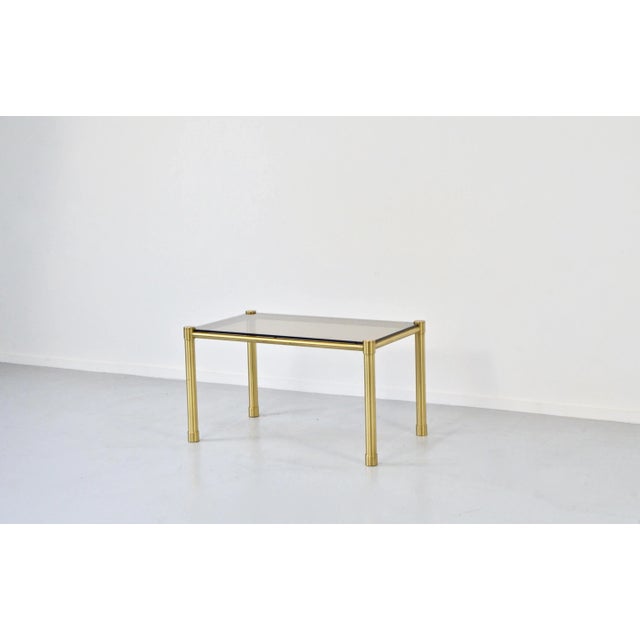 Tubular Brass and Smoked Glass Coffee Table, 1960s For Sale - Image 6 of 9