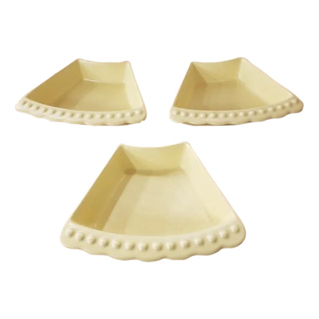 Set of 3 Vintage W. Frazier California #201 Relish Ceramic Dishes For Sale