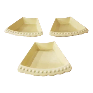 Set of 3 Vintage W. Frazier California #201 Relish Ceramic Dishes
