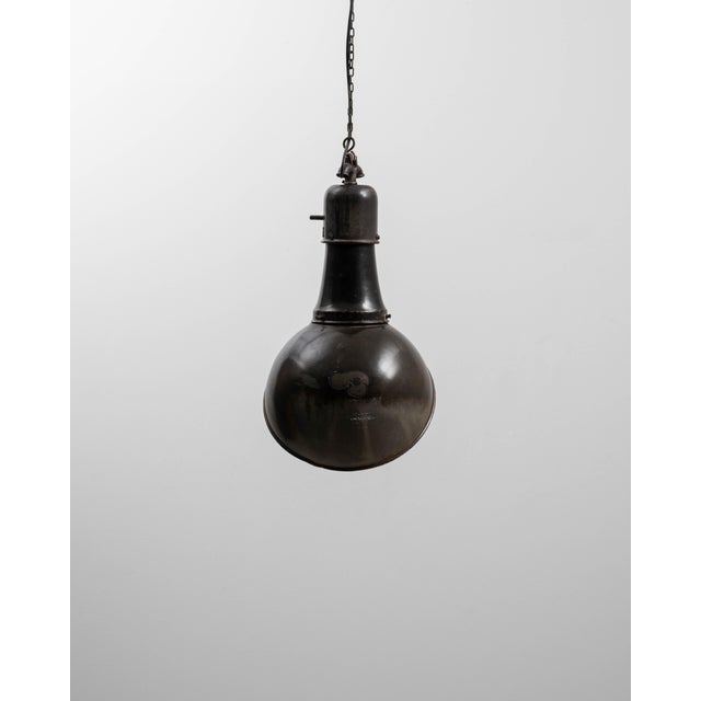 Metal 1930s Czech Metal Industrial Angular Pendant Lamp For Sale - Image 7 of 18