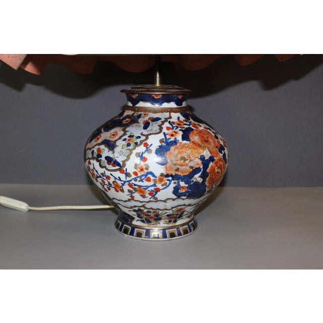 Imari vase, origin Japan, converted into a lamp, vase dimensions 22 cm high and 22 cm in diameter, overall in very good...