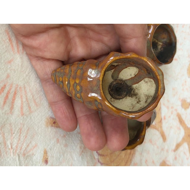 Ceramic Seashell Tea Light Candle Holder - Set of 5 For Sale - Image 9 of 13
