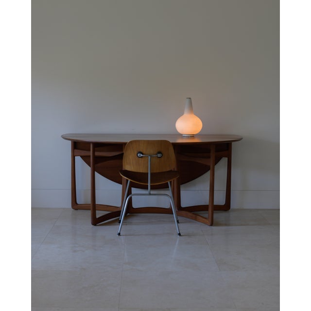 1960s Attributed to Hvidt & Molgaard Nielsen Hm6 Drop Leaf Dining Table for France & Son, Denmark For Sale - Image 13 of 16