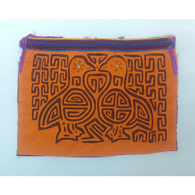 Mola Fabric by Cuna Indians from San Blas Island, Panama, 1970s For Sale - Image 3 of 3