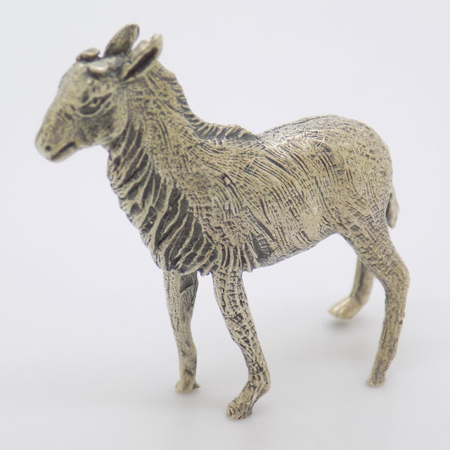 Vintage Italian Handmade Genuine Silver 1950s Goat Figurine Miniature, Made in Florence (Firenze, Italy) For Sale - Image 4 of 8