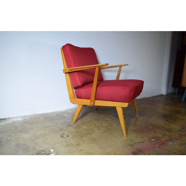 Mid-Century Modern Mid-Century Lounge Chair in Red from Casala, 1950s For Sale - Image 3 of 7