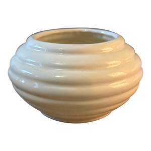 Haeger White Art Deco Vase Short