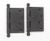 Pair of Vintage 5 X 4 Black Steel Butt Door Hinges For Sale - Image 4 of 4