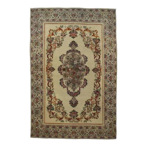 Extremely Fine Antique Persian Tehran Rug Wool With All Design in Silk 4'5'' X 6'8''