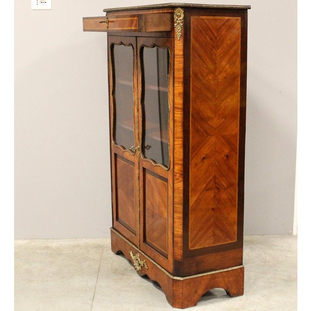 Antique Napoleon III Showcase with Glass For Sale - Image 6 of 15